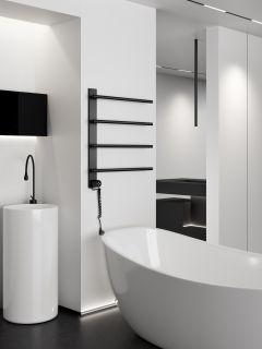 Полотенцесушитель электрический Wonzon & Woghand N?rnberg WW-AL344-MB 52x63 см чёрный матовый